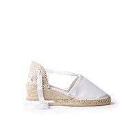 Espadrille Femme en Toile de Coton - Valencia - Blanc, 38 EU