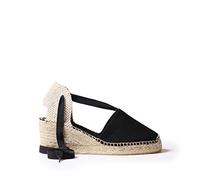 Espadrille Femme en Toile de Coton - Valencia - Noir, 37 EU