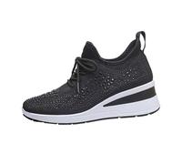 Espadrille Femmes Chaussures décontractées pour Femmes,Baskets Tendance avec Lacets en Strass,Chaussures de Marche Respirantes,légères et Confortables pour Un Usage Quotidien