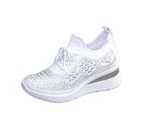 Espadrille Femmes Chaussures décontractées pour Femmes,Baskets Tendance avec Lacets en Strass,Chaussures de Marche Respirantes,légères et Confortables pour Un Usage Quotidien