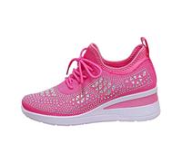 Espadrille Femmes Chaussures décontractées pour Femmes,Baskets Tendance avec Lacets en Strass,Chaussures de Marche Respirantes,légères et Confortables pour Un Usage Quotidien