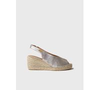 Espadrille peep toe à talon compensé | LAILA-P 40