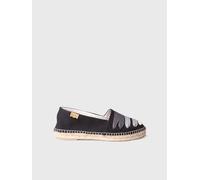 Espadrille plate avec rubans en Noir - ROSE-NE | ROSE-NE 40