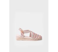 Espadrille plate et raphia multicolore | VERA-MS 37
