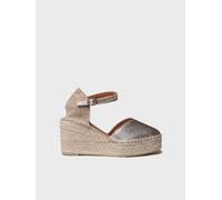 Espadrille pour femme à semelle compensée en cuir | MAGDA-P 35