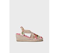 Espadrille pour femme à semelle compensée et broderie multicolore | MONTJOI 34