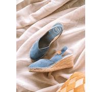 Espadrille pour femme à talon compensé fermée et daim | BETTY-A 41