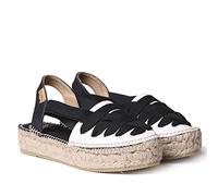 Espadrille pour Femme en Tissu de Coton - Rio-CU - Noir, 42 EU