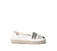 Espadrille pour Femme en Tissu de Coton - Rose - Kaki, 39 EU