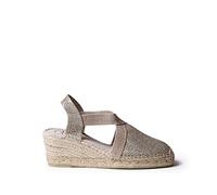 Espadrille pour Femme en Tissu de Coton - Triton - Platine, 36 EU