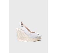 Espadrille pour mariée à talon compensé et daim | POPPY 40