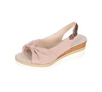 Espadrille Sandales Femme Été Chaussures Compensées Talon Chaussure Compensé Semelles Plateforme Sandale à Bout Ouvert Chic Confort Sandales à Boucles Sandales et Mules pour Femmes Sandale de Voyage