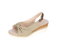 Espadrille Sandales Femme Été Chaussures Compensées Talon Chaussure Compensé Semelles Plateforme Sandale à Bout Ouvert Chic Confort Sandales à Boucles Sandales et Mules pour Femmes Sandale de Voyage