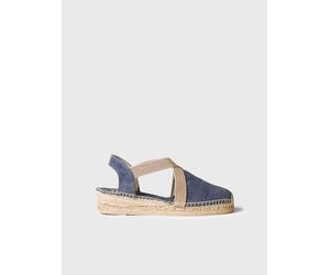 Espadrille vegan plate pour femme et tissu de coton | VERDI-V 35