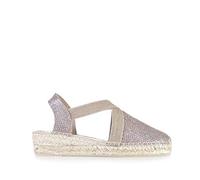 Espadrille Vegan pour Femme en Tissu - VELINO Platine, 39 EU
