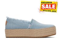 Toms Valence Femmes Plateforme Espadrilles Été Chaussures Bleu Pastel