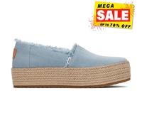 Toms Valence Femmes Plateforme Espadrilles Été Chaussures Bleu Pastel