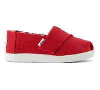 Espadrilles avec bande scratch ajustable bÃ©bÃ© Toms Classic Rouge 19,5