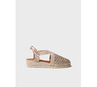 Espadrilles compensées fermées pour femme et cuir tressé | SIRACUSA 35