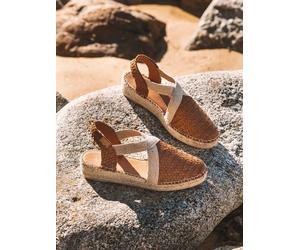 Espadrilles compensées fermées pour femme et cuir tressé | SIRACUSA 39