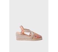 Espadrilles compensées pour femme et cuir imprimé avec élastiques | TELVA-LL 38