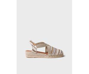 Espadrilles compensées vegan pour femme et coton rayé | VINAROS 35