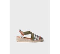 Espadrilles compensées vegan pour femme et coton rayé | VINAROS 37