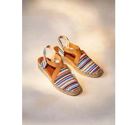 Espadrilles compensées vegan pour femme et coton rayé | VINAROS 38