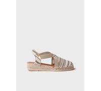 Espadrilles compensées vegan pour femme et coton rayé | VINAROS 40