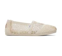 TOMS Femme Moroccan Corchet Alpargata Mocassin Plat, Blanc cassé, 35.5 EU