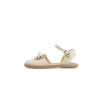 Espadrilles De Cérémonie En Lin Avec Nœud Rustique Beige 32