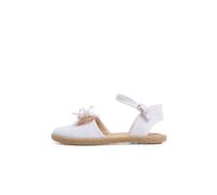 Espadrilles De Cérémonie En Lin Avec Nœud Rustique Blanc 28