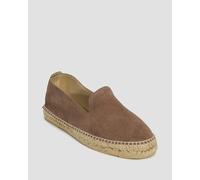 Espadrilles En Daim Marron Pour Hommes Manebi Hamptons Flat Espadrilles M29c0-moka