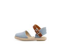 Espadrilles En Toile Recy Avec Bande Type Cuir Ciel Clair 30