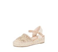 Espadrilles Femme avec Compensée Tige en Paille et Plate-forme Enduit en Jute, Sandales avec Sangle à la Cheville, kaki foncé, 37 EU