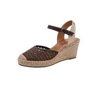Tamaris Espadrilles femme à talon compensé brun 36 EU