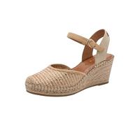 Femmes Tamaris Sandalettes Textile Fermoir Talon compensé - Or léger 933 41