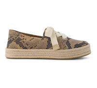 TOMS Espadrilles Carolina Lace Up 10023588 pour femme Taupe Serpent Suede