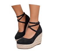 Espadrilles fermées pour femme, compensées, style bohème, pour | Bout fermé pour la protection, talon compensé pour la hauteur et le confort, parfaites pour les fêtes traditionnelles et les