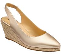 Espadrilles Lotus Sling Back à semelle compensée Or ue39