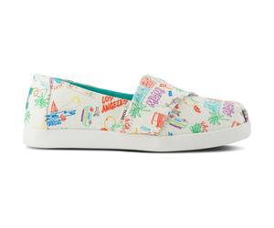 Espadrilles motif imprimÃ© fille Toms Classic Blanc 30
