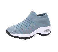 Espadrilles Orthopédiques pour Femmes, Basket en Maille à Plateforme à Coussin d'air, Sudation Detente Basket de Marche À Plateforme Orthopédique Légères et Confortables Loisirs