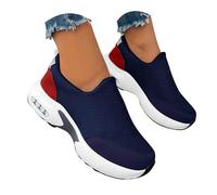 Espadrilles Orthopédiques pour Femmes, Basket en Maille à Plateforme à Coussin d'air, Sudation Detente Basket de Marche À Plateforme Orthopédique Légères et Confortables Loisirs