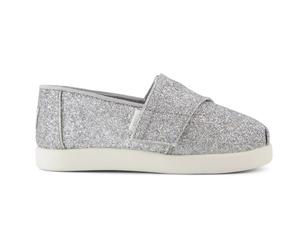Espadrilles paillettÃ©es bÃ©bÃ© fille Toms Classic ArgentÃ© 28,5
