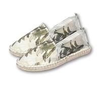 Espadrilles Plates en Toile à Bout Fermé pour Femme. Estampillé Esparteras. Chaussures en Sparte. Taille 41
