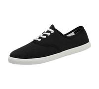 Espadrilles plates en toile pour femme - Unisexe - Coupe large - Chaussures orthopédiques légères et confortables - Chaussures de sécurité décontractées - Baskets d'école - Pour l'été, l'automne et