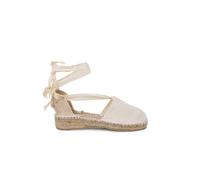 Pisamonas Espadrilles pour Femme Et Enfant en Couleur Unie Taille 35 Couleur Écru