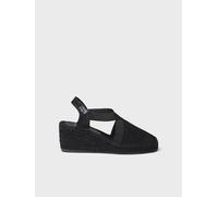 Espadrilles pour femme avec semelle compensée et jute teintée et élastiques | FABI 37