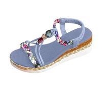 Espadrilles pour femme avec talon compensé, plateforme compensée avec dentelle, respirantes, chaussures de loisirs fermées avec sangle de cheville, chaussures d'été confortables pour de nombreuses