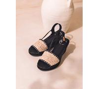 Espadrilles pour femme et tissu tressé avec semelle compensée teintée | SELVA-IP 38